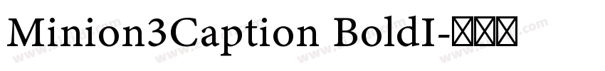 Minion3Caption BoldI字体转换